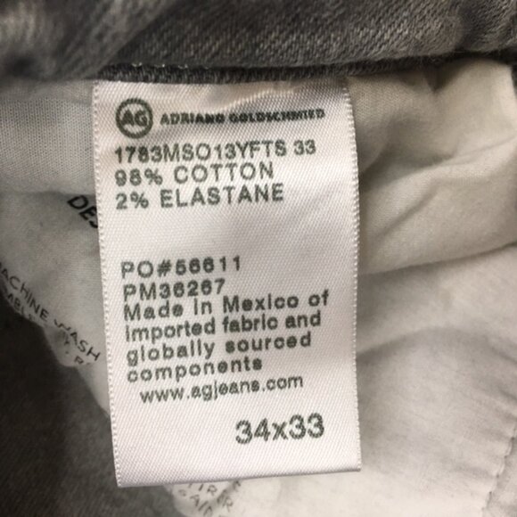 AG ADRIANO GOLDSCHMIED Gray The Tellis Modern Slim Italian Denim Jeans - Picture 4 of 15